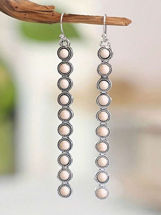 None Jewelry - Fake Turquoise‎ Dangle Earrings western style
